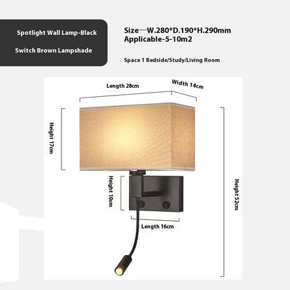 Chinese Fabric Wall Lamp