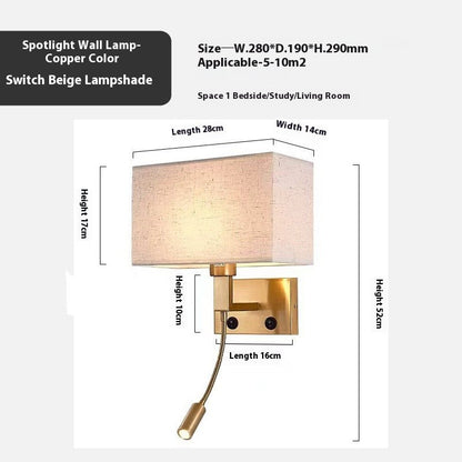Chinese Fabric Wall Lamp