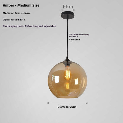 Creative Colored Glass Ball Chandelier