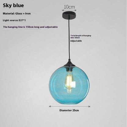 Creative Colored Glass Ball Chandelier