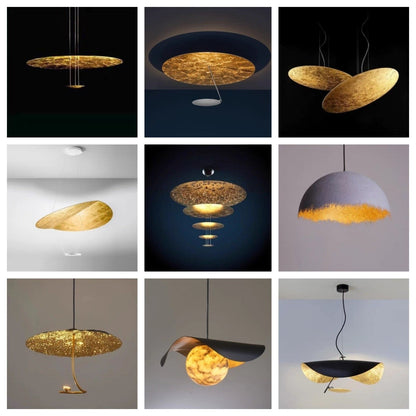 Gold Foil UFO Chandelier