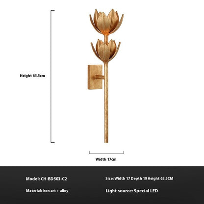 Modern Floral Staircase Wall Lamp