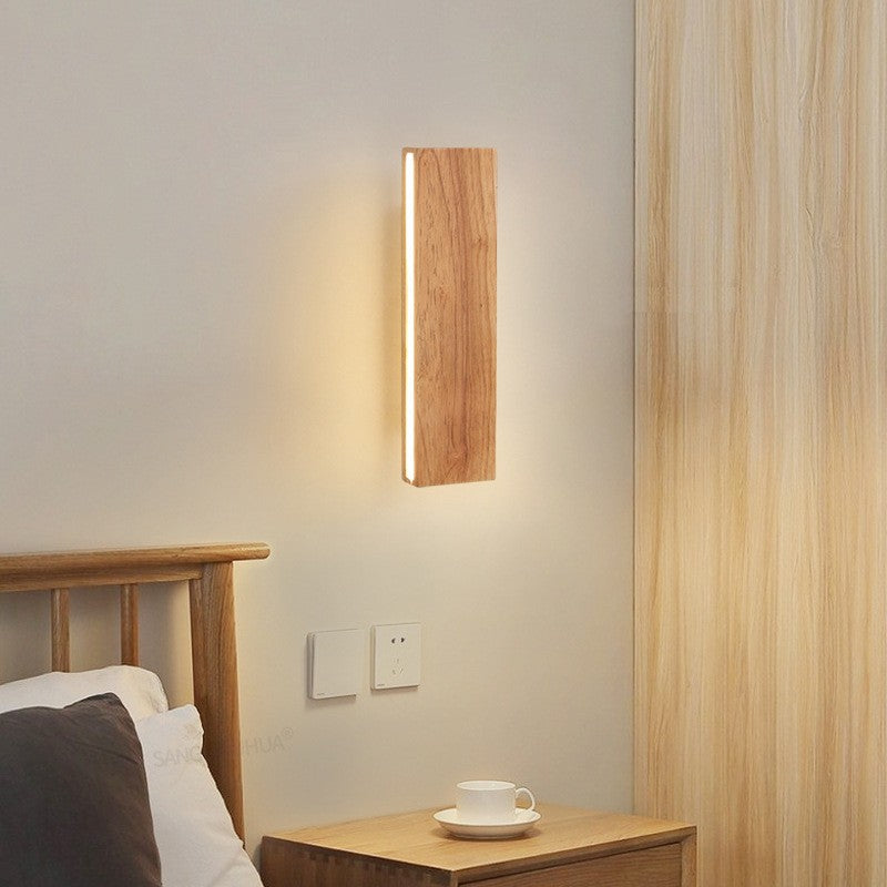 Solid Wood LED Wall Lamp