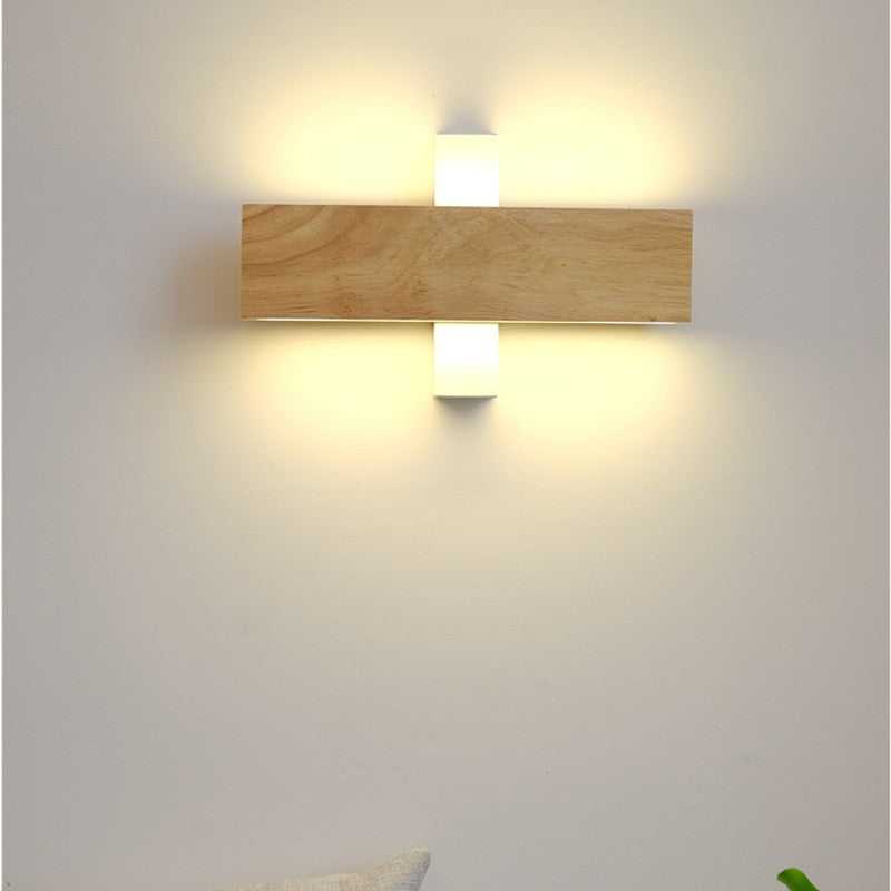 Solid Wood LED Wall Lamp