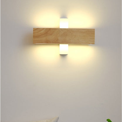 Solid Wood LED Wall Lamp