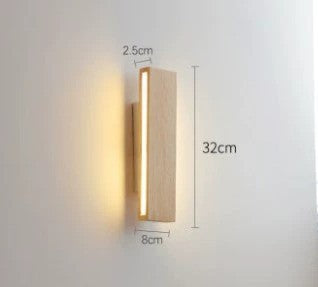Solid Wood LED Wall Lamp
