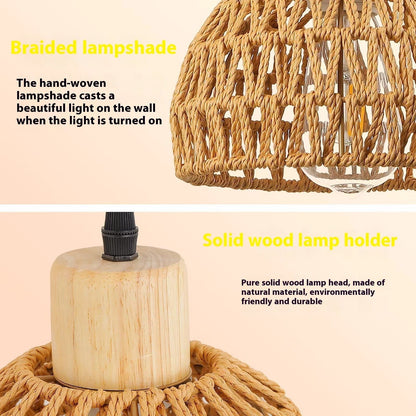 Vintage Rattan Wall Lamp